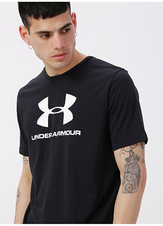 Under Armour 1329590-001 Sportstyle Logo Ss-Blk Erkek T-Shirt 4