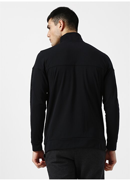 Under Armour 1313204-001-Sportstyle Pique Jacket Fermuarlı Uzun Kollu Fitted Düz Siyah Erkek Zip Ceket 4