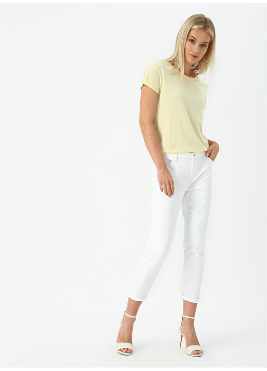 Pierre Cardin Beyaz Mom Jeans Denim Pantolon 1