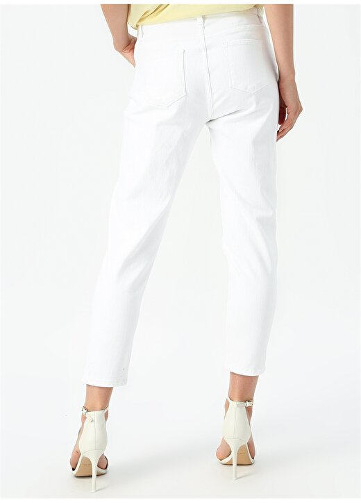 Pierre Cardin Beyaz Mom Jeans Denim Pantolon 4