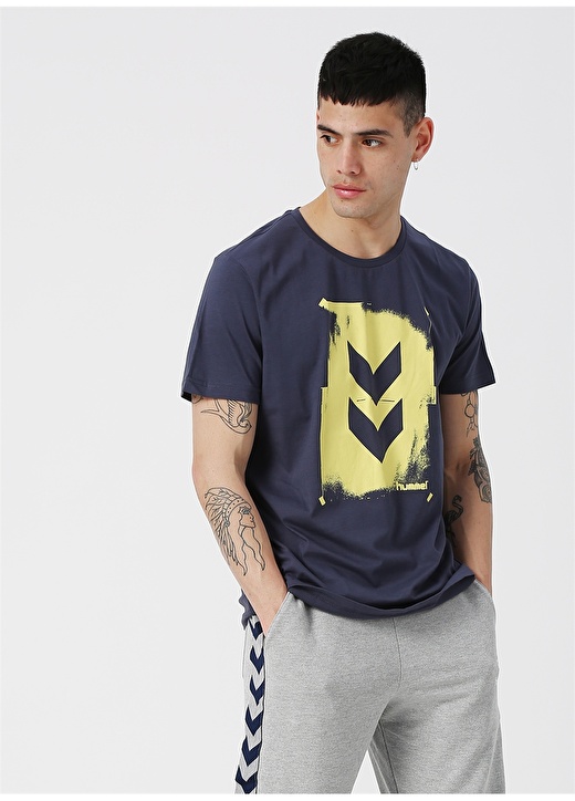 Hummel Baskılı Gri T-Shirt 3