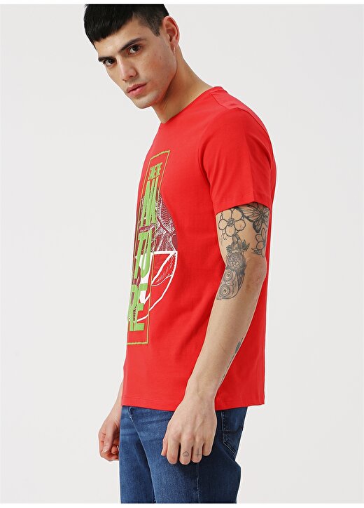 Limon Baskılı Kırmızı T-Shirt 3