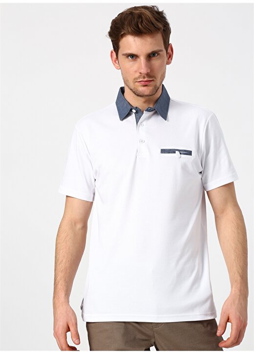 George Hogg Polo Yaka Beyaz T-Shirt 1