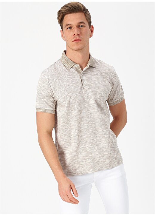 Cotton Bar Bej Polo T-Shirt 3