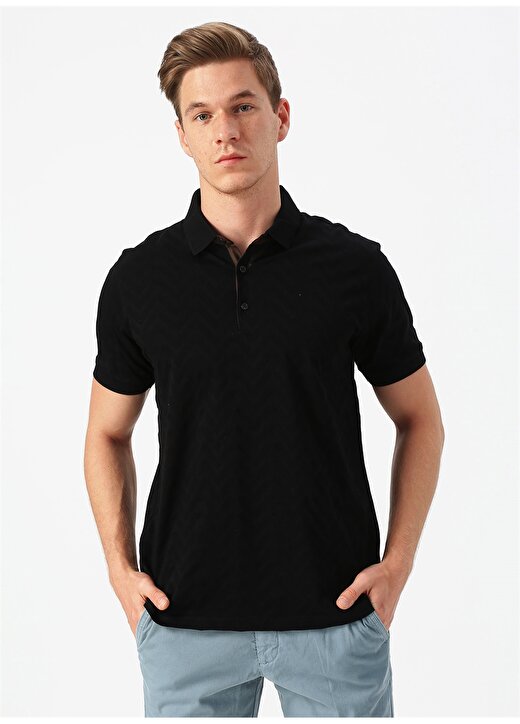 Cotton Bar Siyah Polo T-Shirt 4