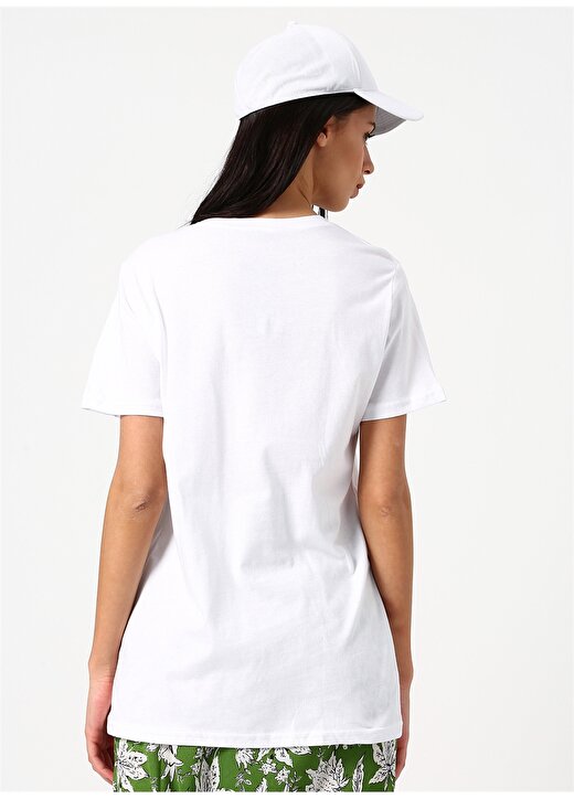 Quzu 19Y18477 Beyaz Dijital Baskılı Kadın T-Shirt 4