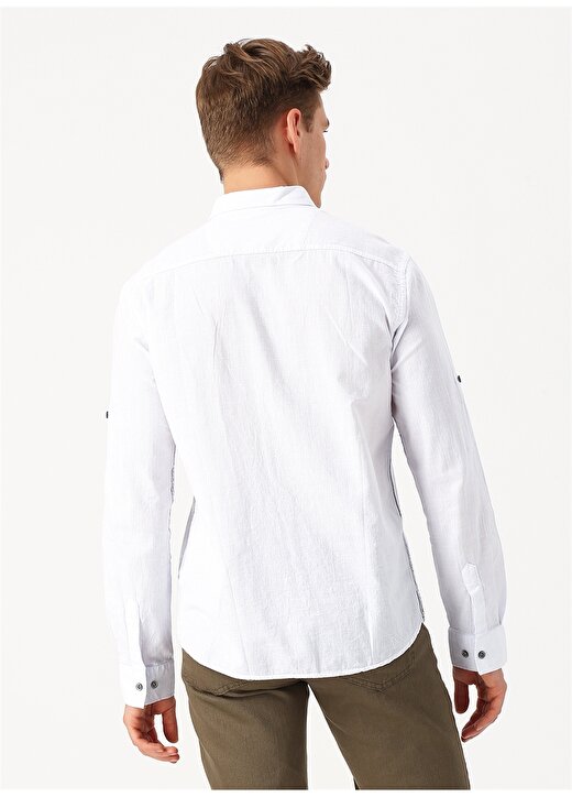 Twister Jeans 1601 Beyaz Erkek Gömlek 4