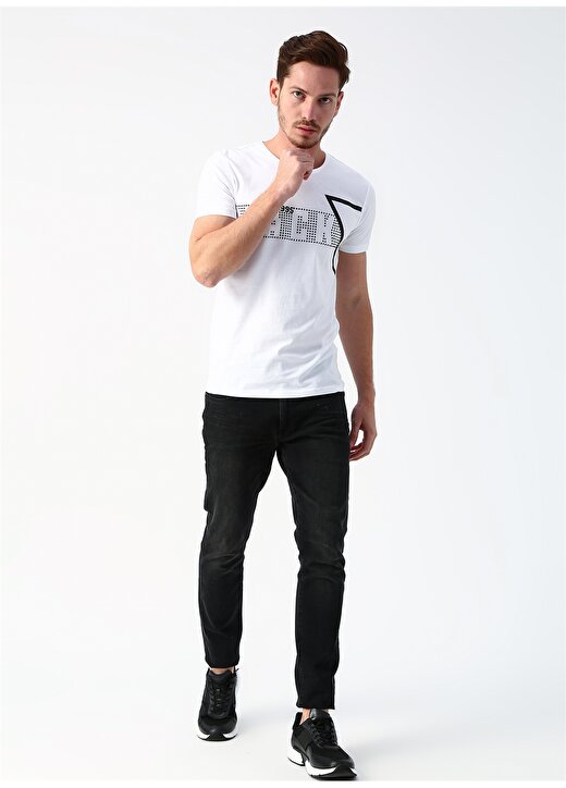 Twister Jeans 1135 Baskılı Beyaz Erkek T-Shirt 2