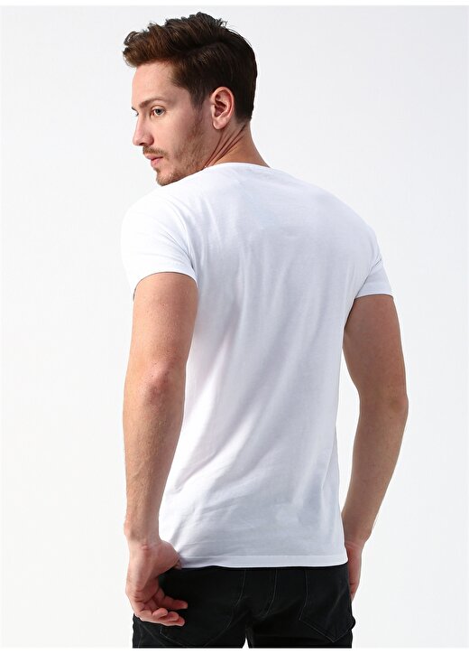 Twister Jeans 1135 Baskılı Beyaz Erkek T-Shirt 4