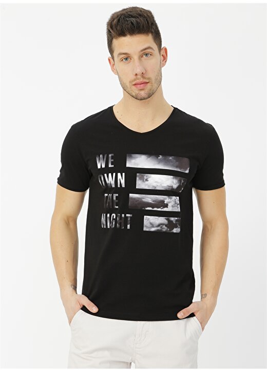 Twister Jeans Siyah Baskılı T-Shirt 3