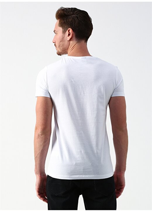 Twister Jeans 1225 Baskılı Beyaz Erkek T-Shirt 4
