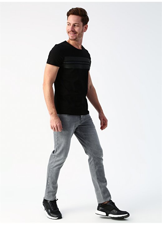Twister Jeans Baskılı Siyah T-Shirt 2