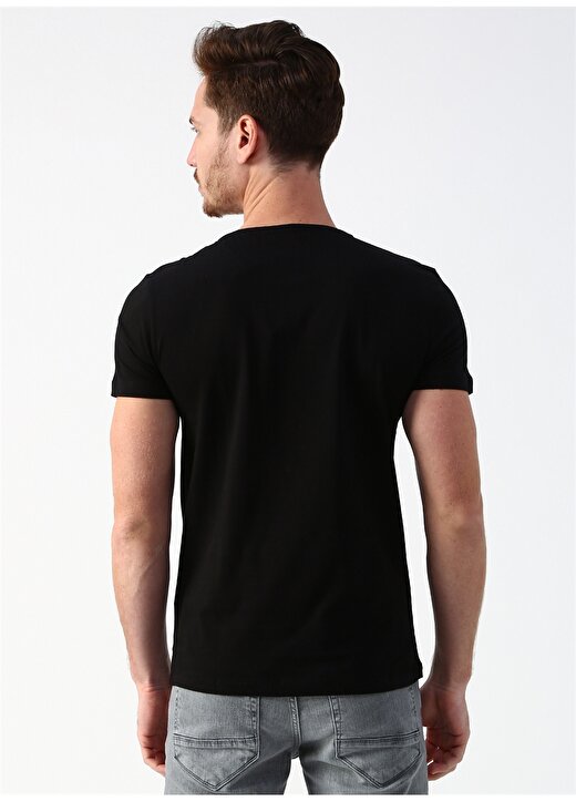 Twister Jeans Baskılı Siyah T-Shirt 4