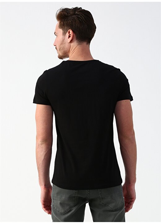Twister Jeans Baskılı Siyah T-Shirt 4