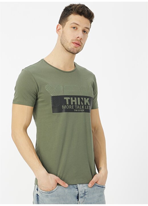 Twister Jeans Haki Baskılı T-Shirt 1