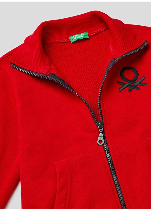 Benetton Düz Erkek Çocuk Kırmızı Sweatshirt 322113J68C5196 2
