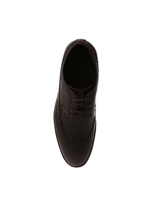 Greyder Koyu Kahverengi Deri Erkek Bağcıklı Klasik Ayakkabı 4