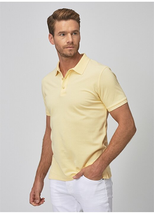 Altinyildiz Classic 4A4819200001 Sarı Erkek Polo Yaka T-Shirt 2