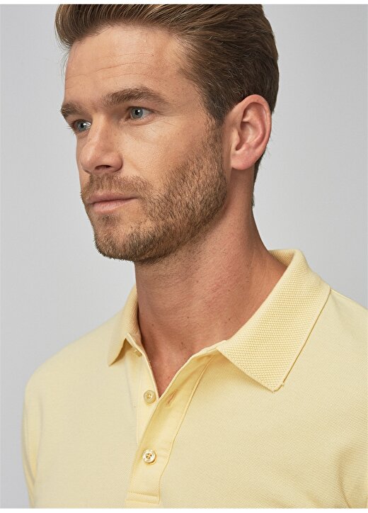 Altinyildiz Classic 4A4819200001 Sarı Erkek Polo Yaka T-Shirt 4