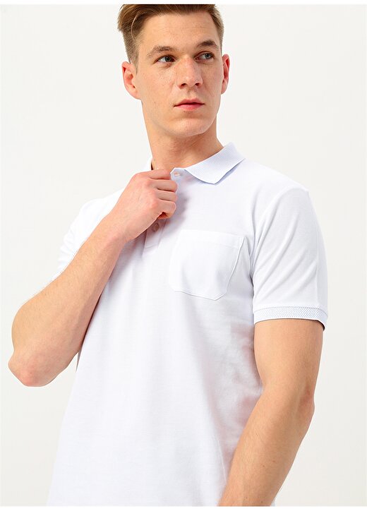 Altınyıldız Classic Cep Detaylı Beyaz T-Shirt 3