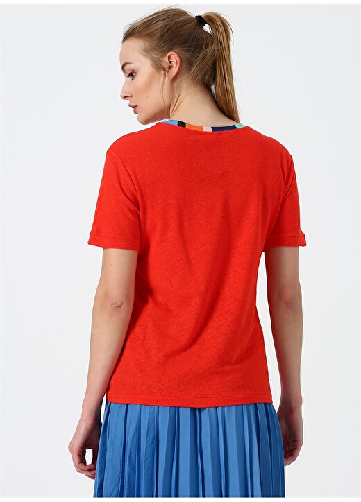 Twist Yaka Detaylı Kırmızı Bluz 4