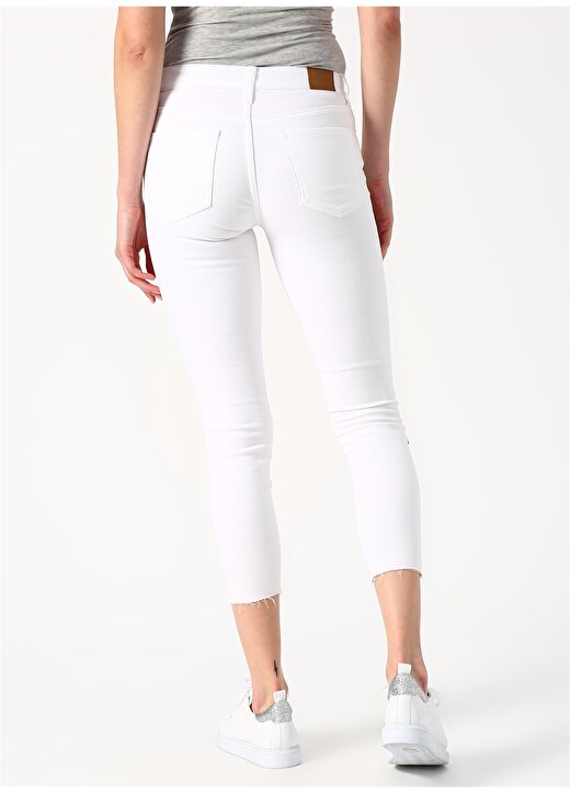 Aeropostale Skinny Fit Beyaz Denim Pantolon 4
