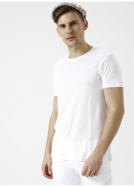 Avva Yuvarlak Yaka Basic Beyaz T-Shirt 3