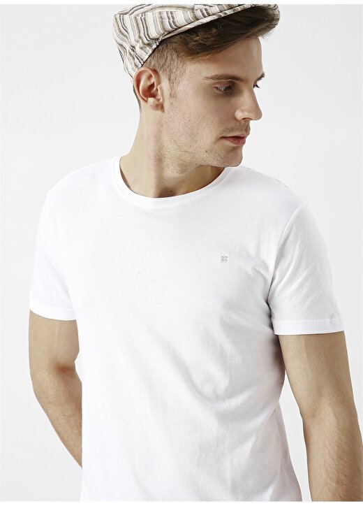 Avva Yuvarlak Yaka Basic Beyaz T-Shirt 4