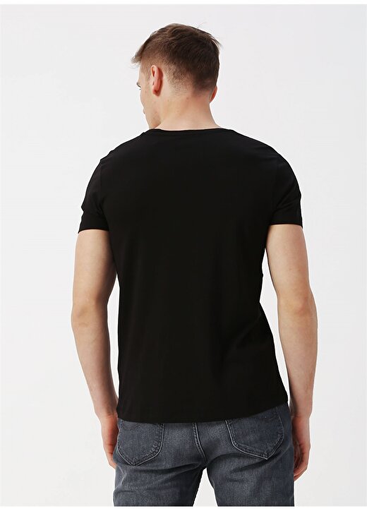 Avva Yuvarlak Yaka Basic Siyah T-Shirt 4