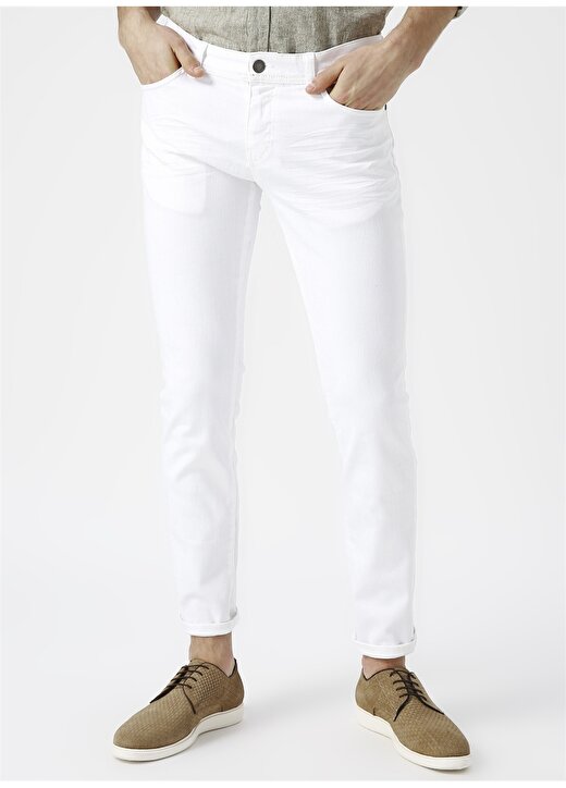 Altinyildiz Classic 4A0119200002 Beyaz Erkek Pantolon 2