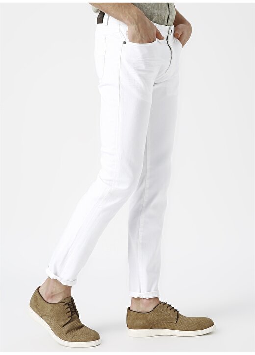 Altinyildiz Classic 4A0119200002 Beyaz Erkek Pantolon 3