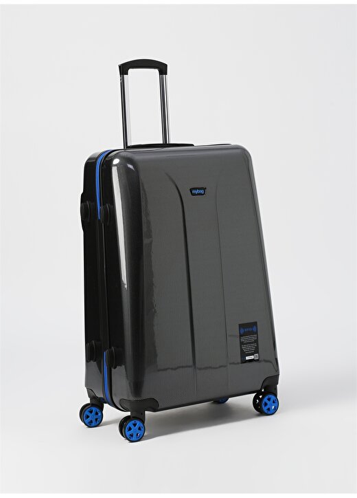 My Bag Smart Rfıd Luggage Blue L Çekçekli Sert Valiz 2
