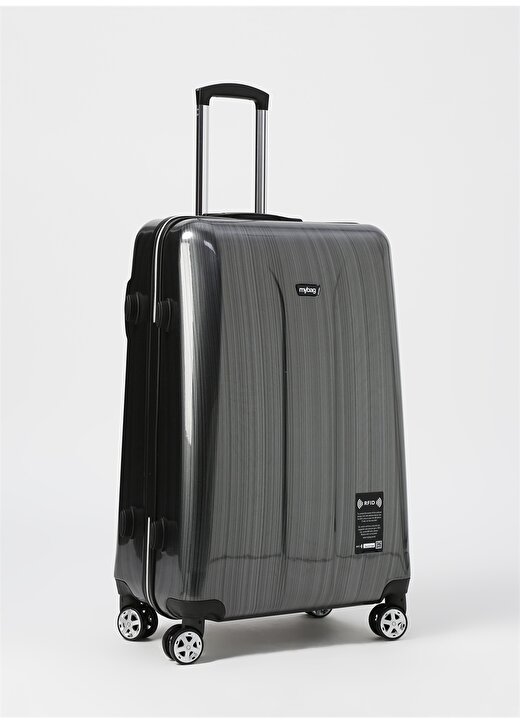 My Bag Smart Rfıd Luggage Sılver L Çekçekli Sert Valiz 2