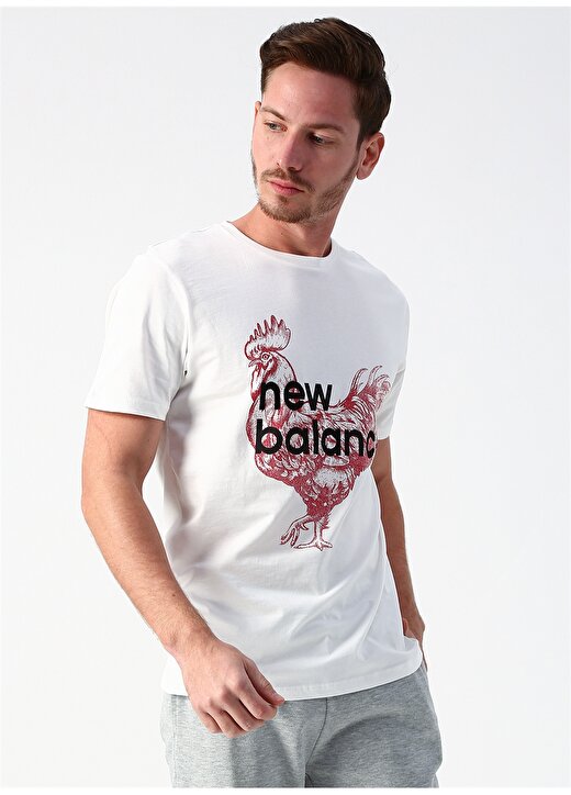 New Balance MTT1911 Beyaz Erkek T-Shirt 1