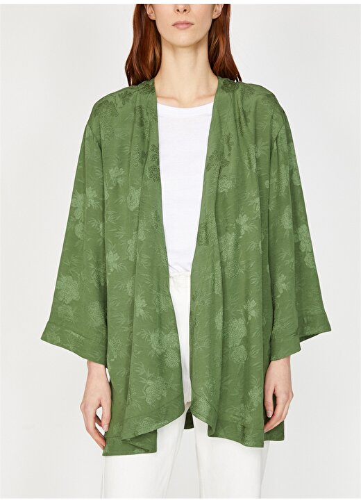 Koton Desenli Yeşil Kimono 3