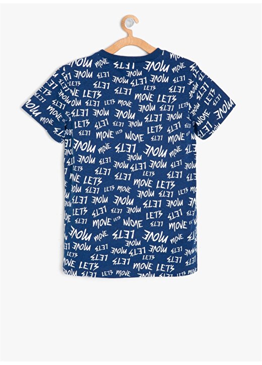 Koton Yazılı Lacivert T-Shirt 2