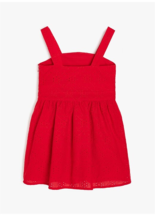 Koton Dantel Detaylı Kırmızı Elbise 2