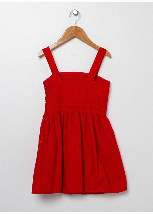 Koton Dantel Detaylı Kırmızı Elbise 3
