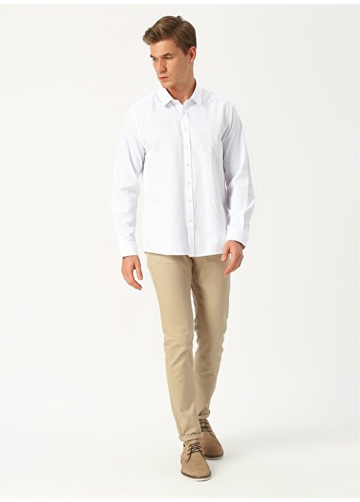 Pierre Cardin Slim Fit Beyaz Uzun Kollu Gömlek 2