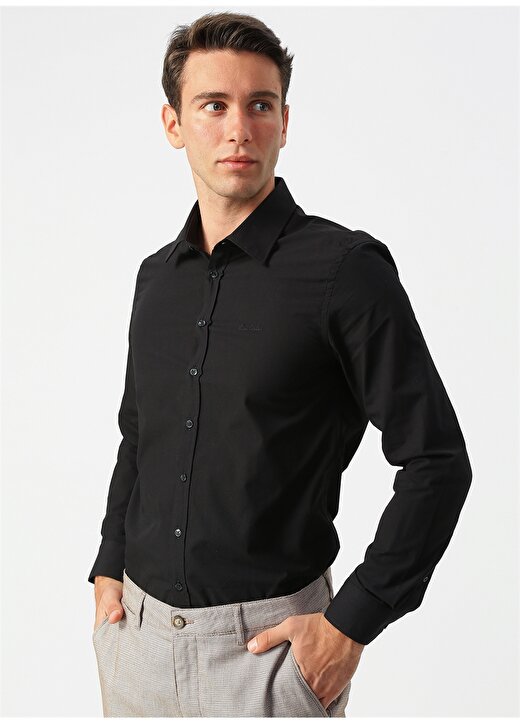 Pierre Cardin Slim Fit Siyah Gömlek 1
