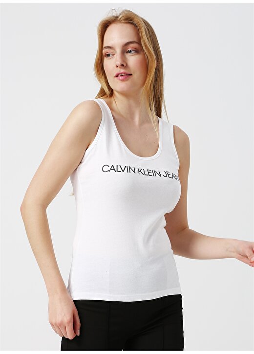 Calvin Klein Jeans Siyah Kadın Atlet INSTITUTIONAL SLIM 3