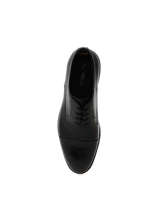Divarese Kısa Topuklu Sivri Uçlu Bağcıklı Siyah Erkek Klasik Ayakkabı 4