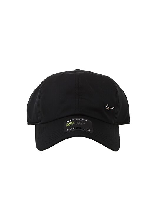 Nike Siyah Çocuk Düz Şapka AV8055-010 Y NK H86 CAP METALSWOOSH 1