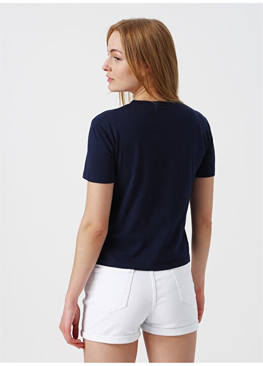 Calvin Klein Jeans Lacivert Kadın T-Shirt INST. CURVED LOGO 4