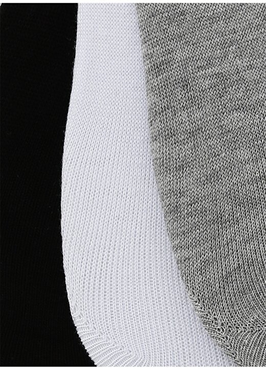 Limon Siyah - Beyaz - Gri Babet Çorabı 2