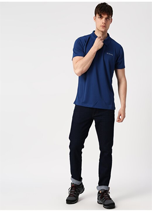 Columbia Omni-Wick Koyu Mavi Polo T-Shirt 2