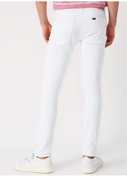 Lee Cepli Slim Fit Beyaz Erkek Denim Pantolon 4