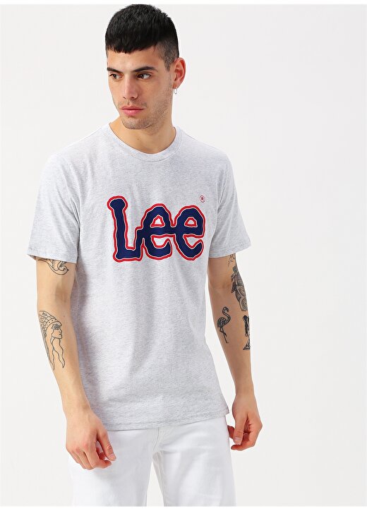Lee & Wrangler Baskılı Gri T-Shirt 3