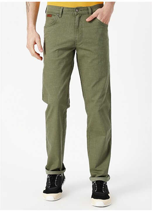 Wrangler 4 Cepli Bol Kesim Düz Yeşil Erkek Pantolon 2
