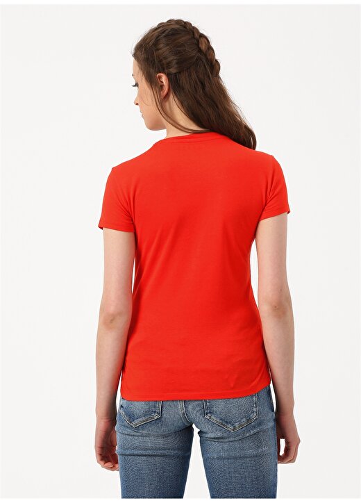 Guess Baskılı Yazılı Kırmızı T-Shirt 4